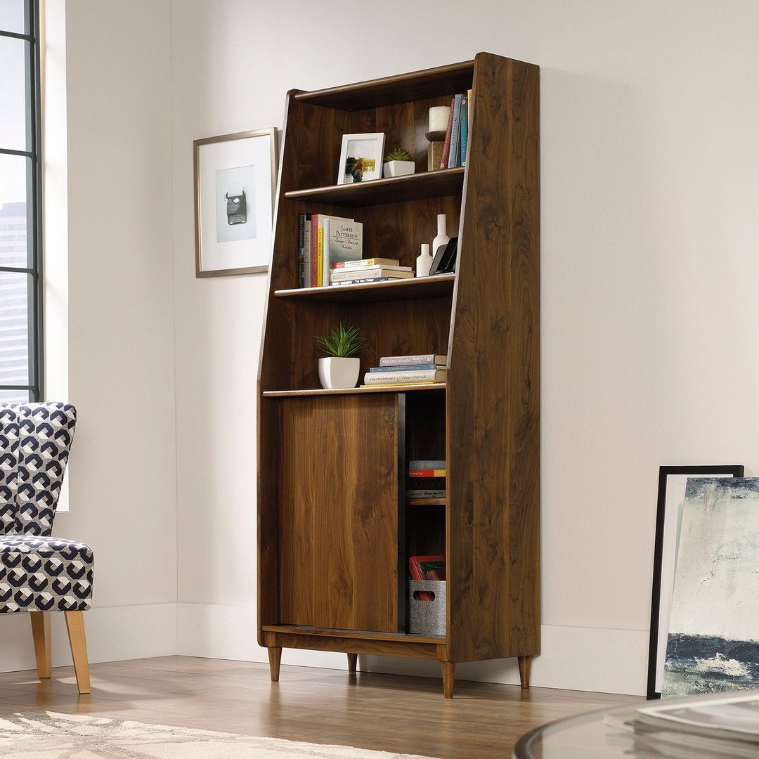 Teknik Hampstead Park Wide Bookcase - Grand Walnut - Image 1