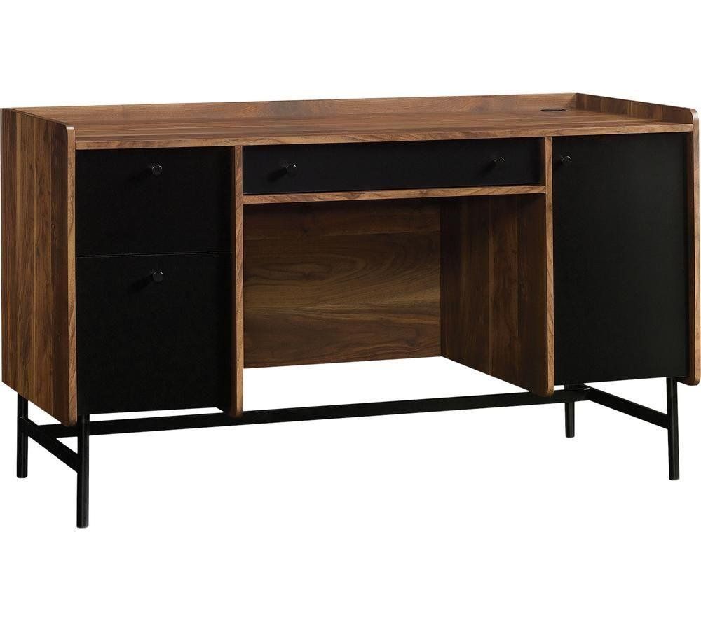 Teknik Hampstead Park Executive Desk - Grand Walnut/Black - Image 1