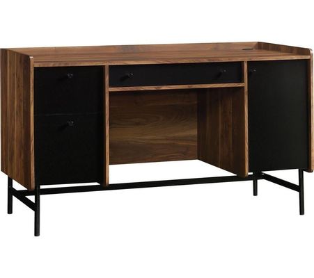 Teknik Hampstead Park Executive Desk - Grand Walnut/Black