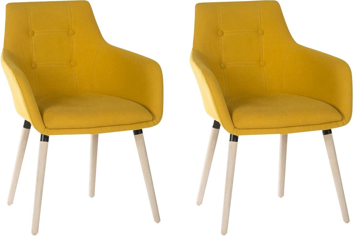 TEKNIK Four-Legged Fabric Reception Chair - Yellow - Image 1