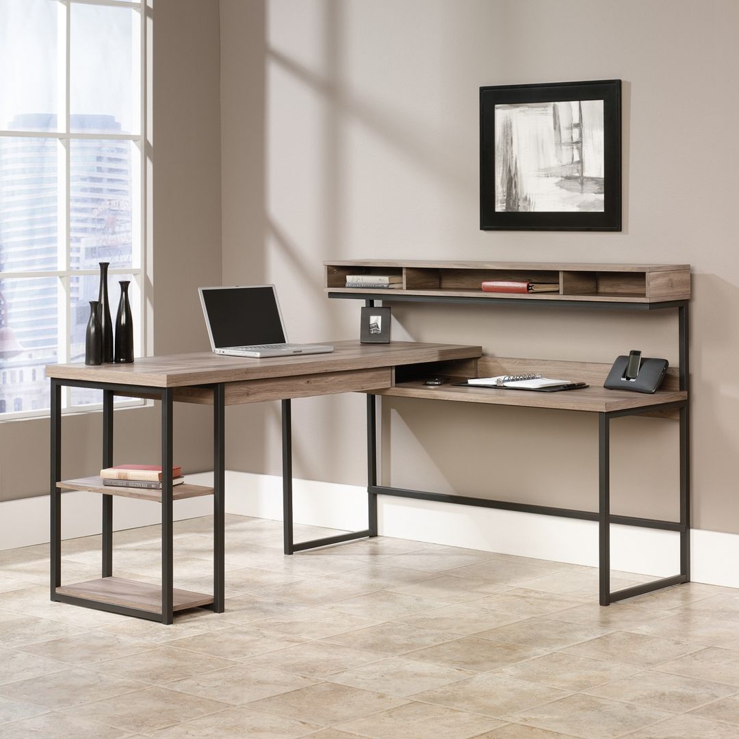 TEKNIK Streamline L-shaped Desk - Salt Oak - Image 1