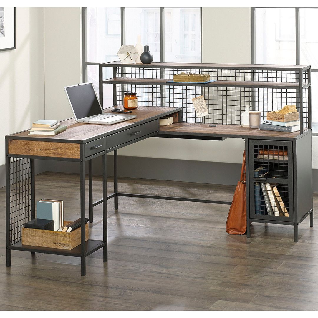 TEKNIK Boulevard Cafe L-Shaped Desk - Vintage Oak - Image 1