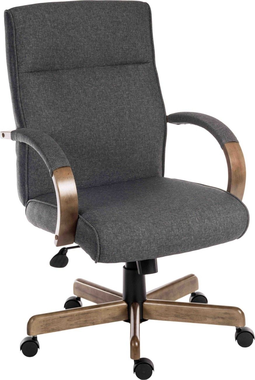 TEKNIK Grayson Fabric Reclining Executive Chair - Grey & Driftwood - Image 1