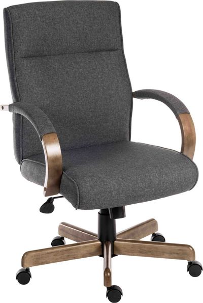 TEKNIK Grayson Fabric Reclining Executive Chair - Grey & Driftwood