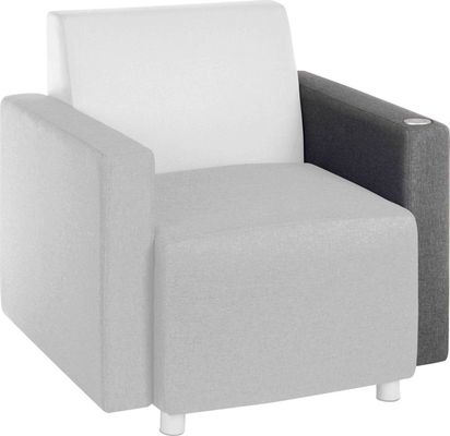 Teknik Office Cube Modular Fabric Armrest with USB Left Arm Only Dark