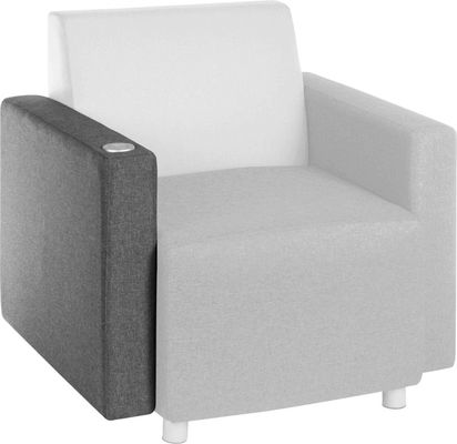 Teknik Office Cube Modular Fabric Armrest with USB Right Arm Only Dark