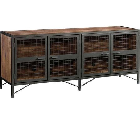 TEKNIK Boulevard Cafe 1780 mm TV Stand - Vintage Oak & Black, Black,Brown