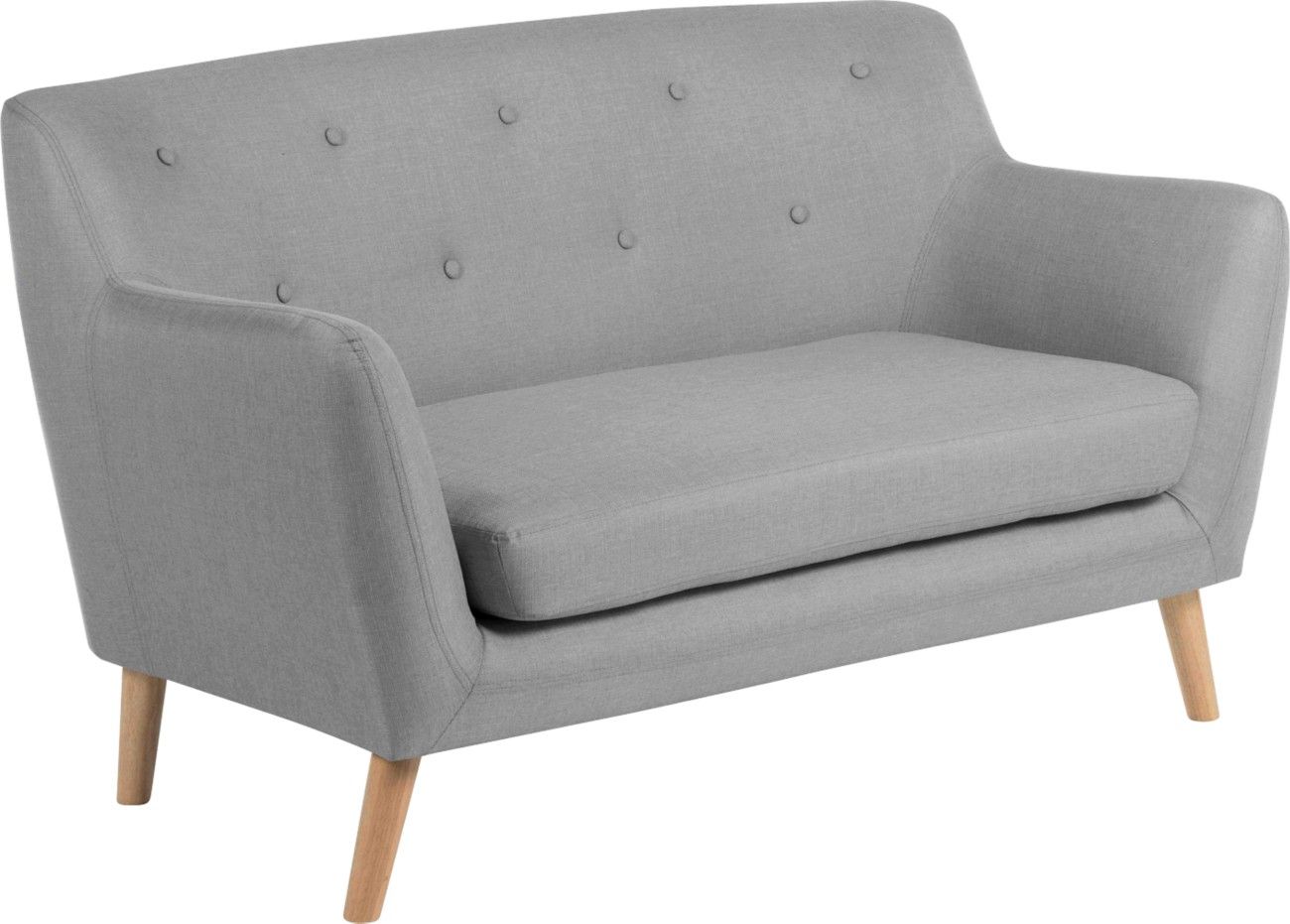 TEKNIK Skandi 2-Seater Fabric Sofa - Grey - Image 1