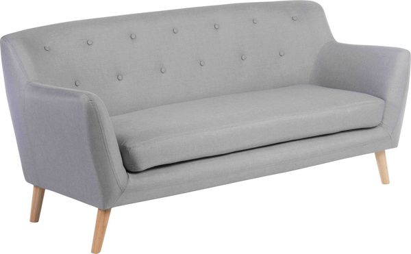TEKNIK Skandi 3-Seater Fabric Sofa - Grey