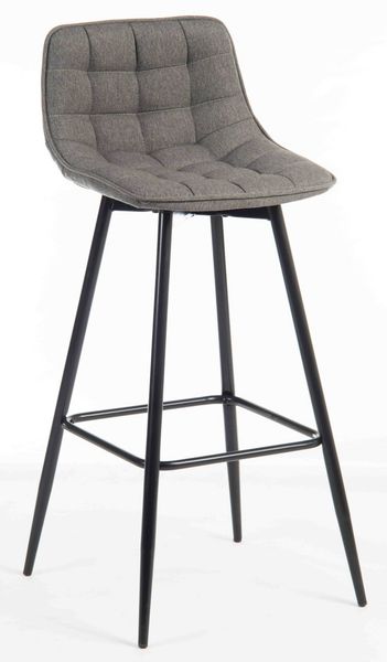 TEKNIK Quilt Fabric Bar Stool Chair - Grey
