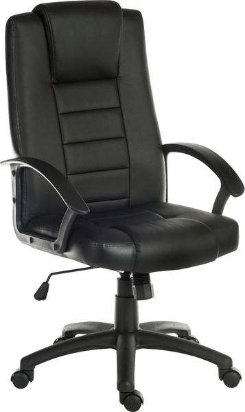 TEKNIK Leader 6987 Bonded Leather Tilting Executive Chair - Black