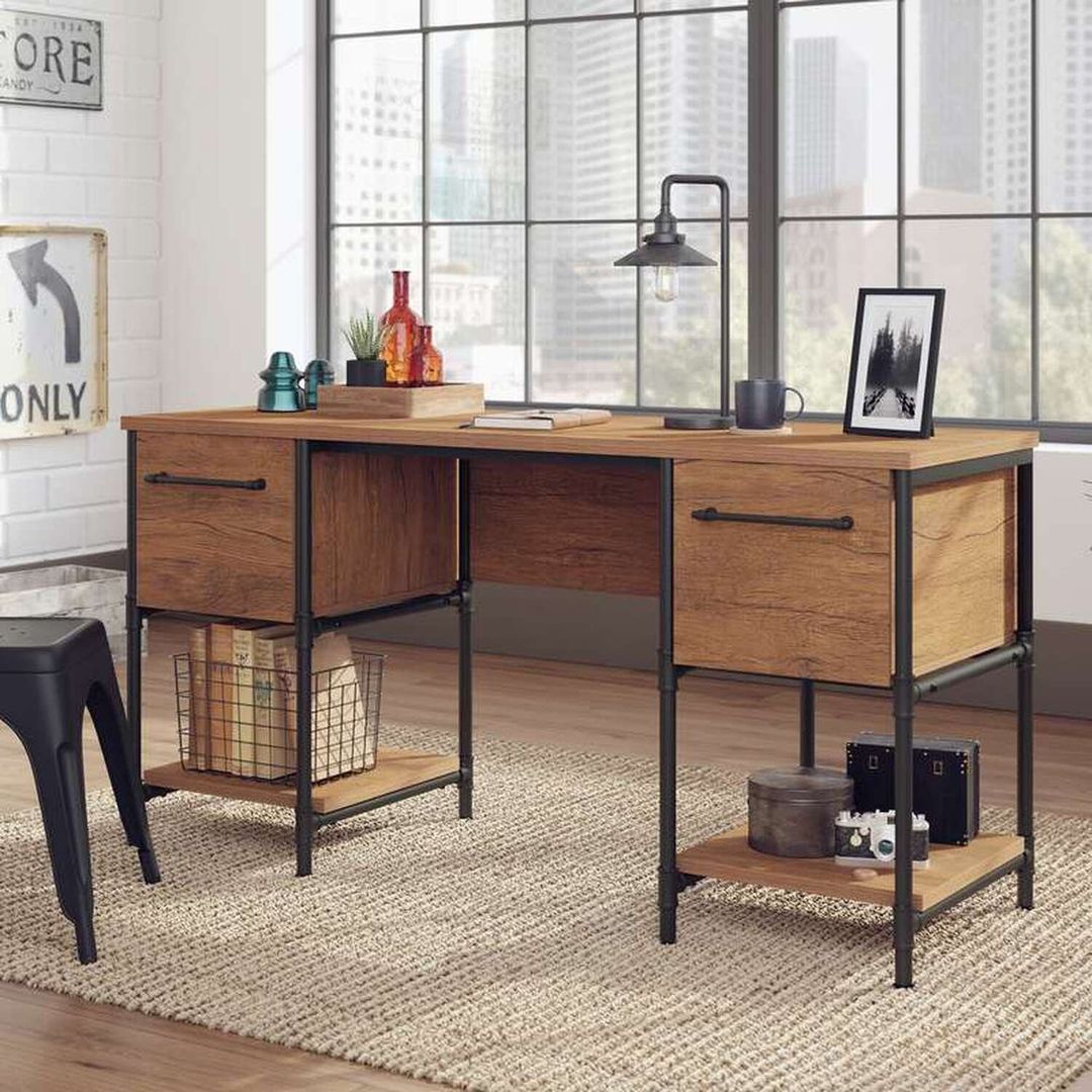 TEKNIK Iron Foundry 5427134 Desk - Checked Oak - Image 1