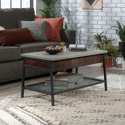 Market Lift Up Coffee Work Table - Rich Walnut