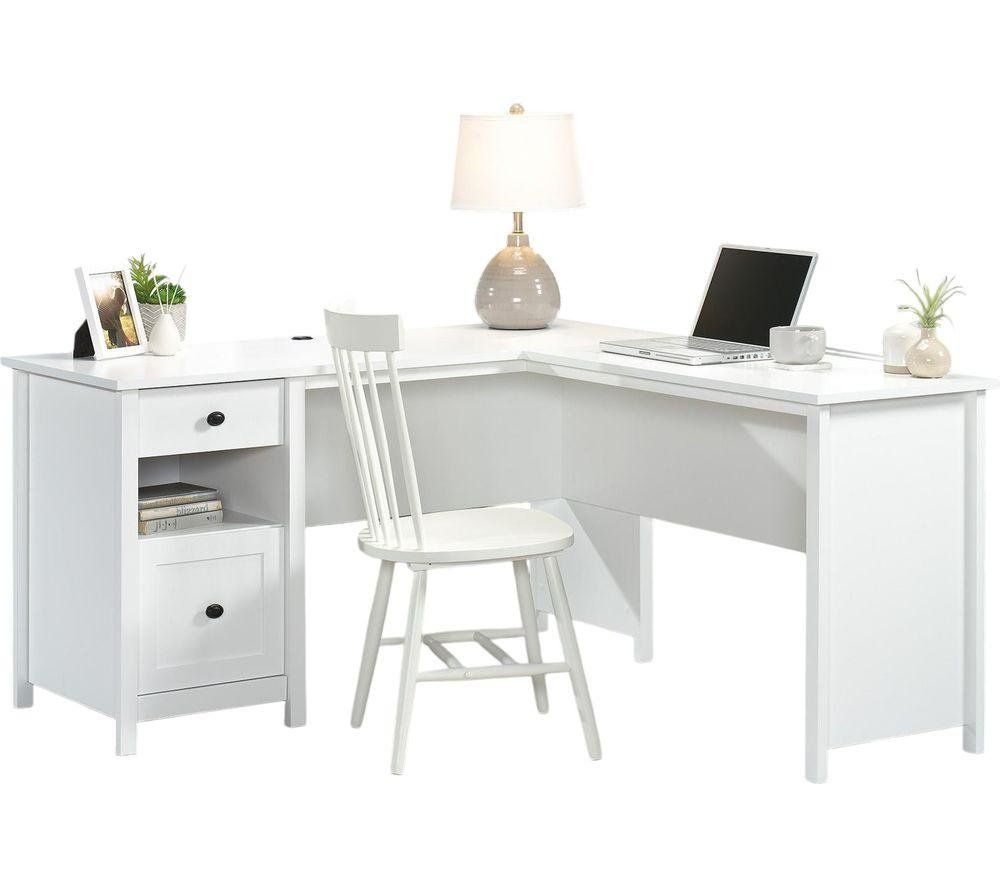 Teknik Home Study L-Shaped Desk - Soft White - Image 1