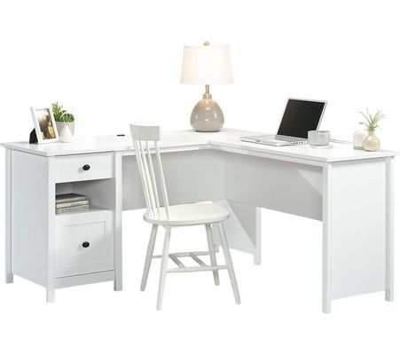 Teknik Home Study L-Shaped Desk - Soft White