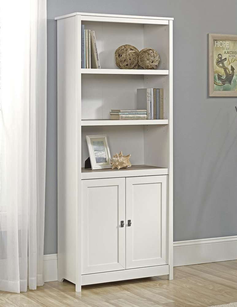 TEKNIK Shaker Style Bookcase With Doors - Soft White - Image 1