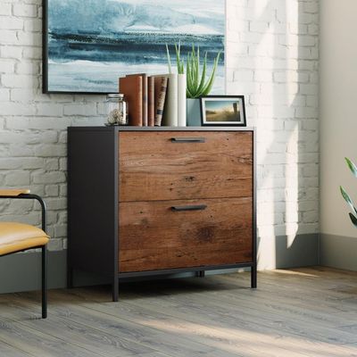 TEKNIK Boulevard Café 2 Drawer Filing Cabinet - Black & Oak