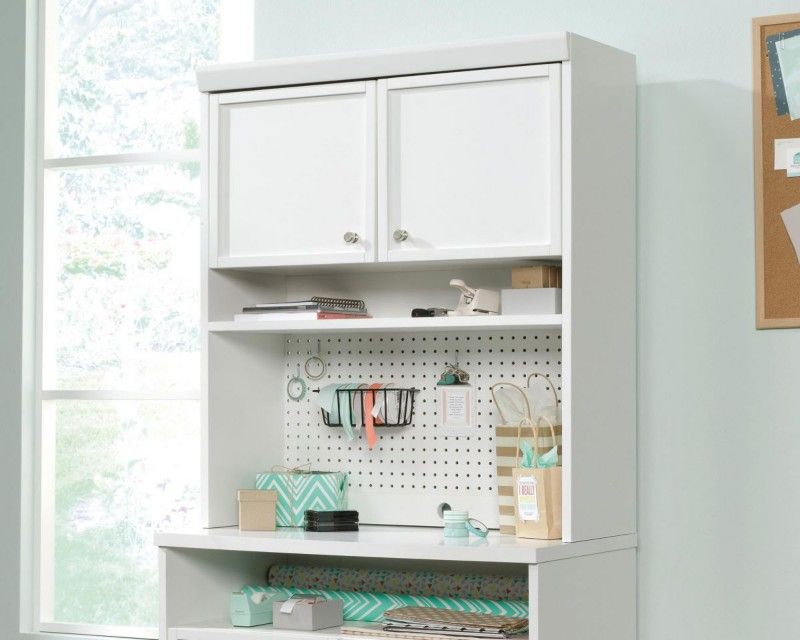 Teknik Office Craft Storage Hutch Unit W809 x D316 x H916mm White Fini - Image 1