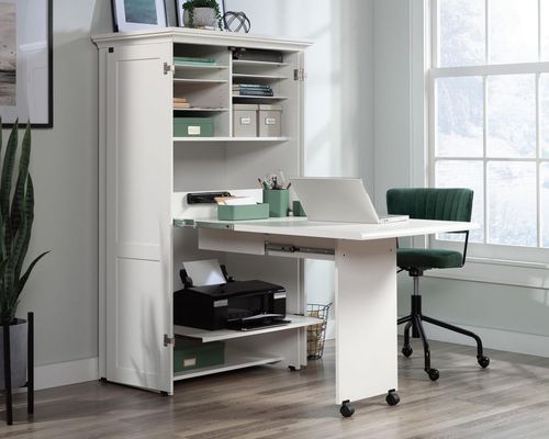 Hideaway Cotswold Office or Craft Station - Soft White