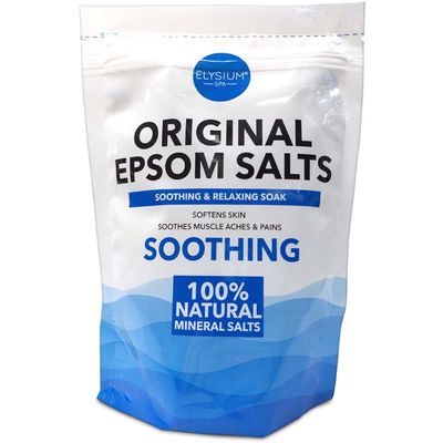 Elysium Spa Natural Epsom Salt Original 450g - Pack of 3 - Blue / 468g