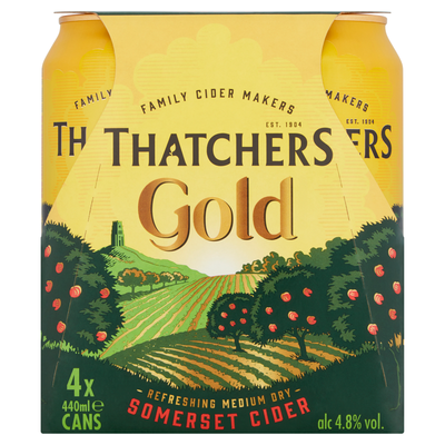 Thatchers Gold Somerset Cider 4 x 440ml