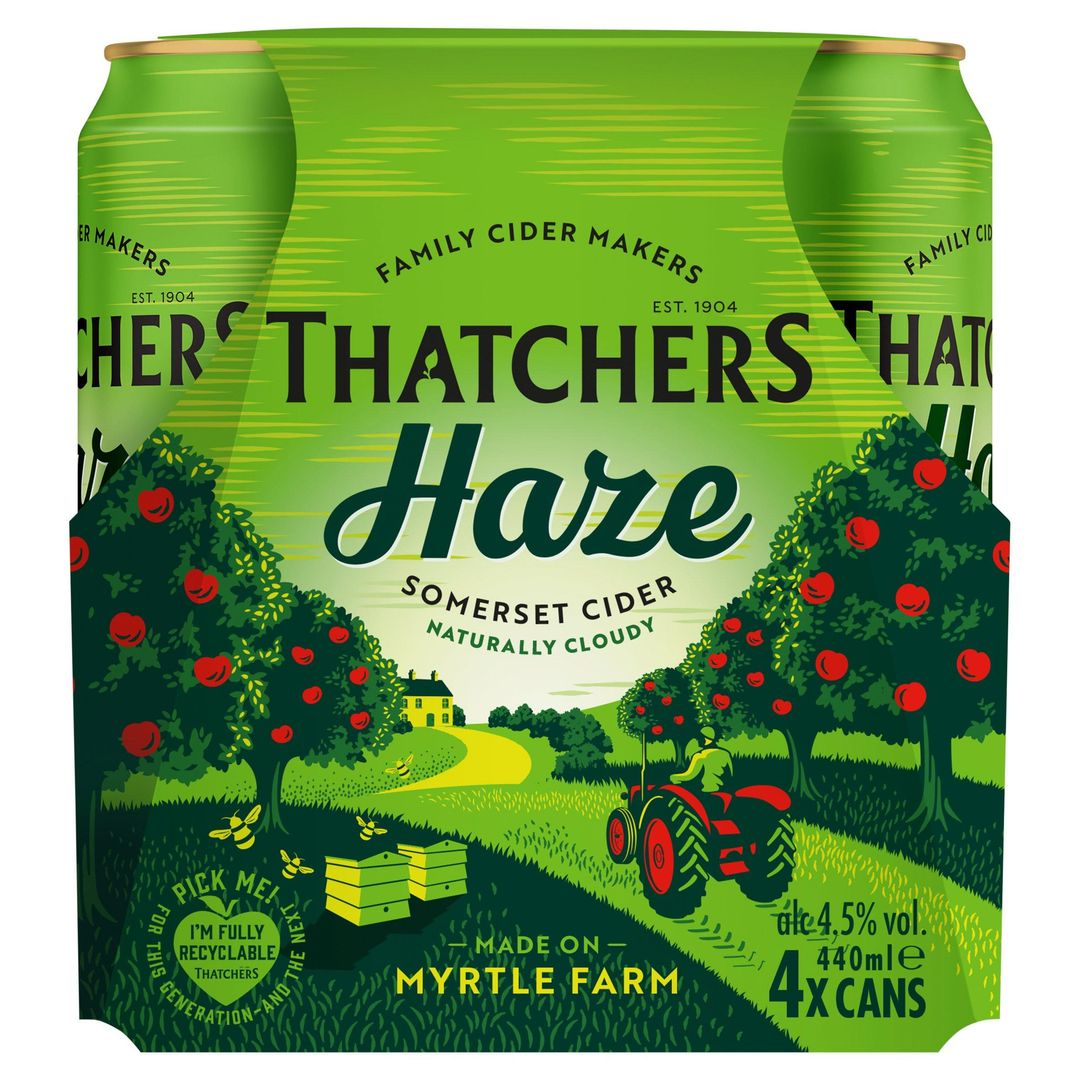 Thatchers Haze Somerset Cider 4 x 440ml - Image 1