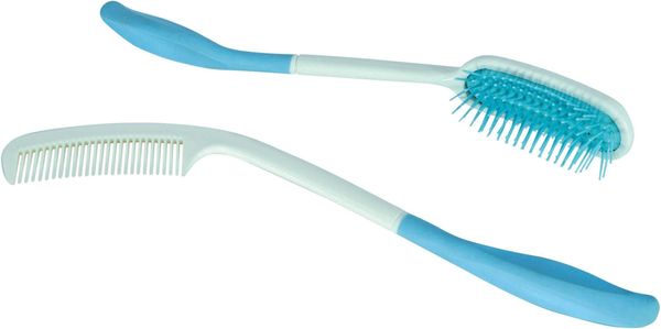 Aidapt Long-Handled Brush And Comb Set -