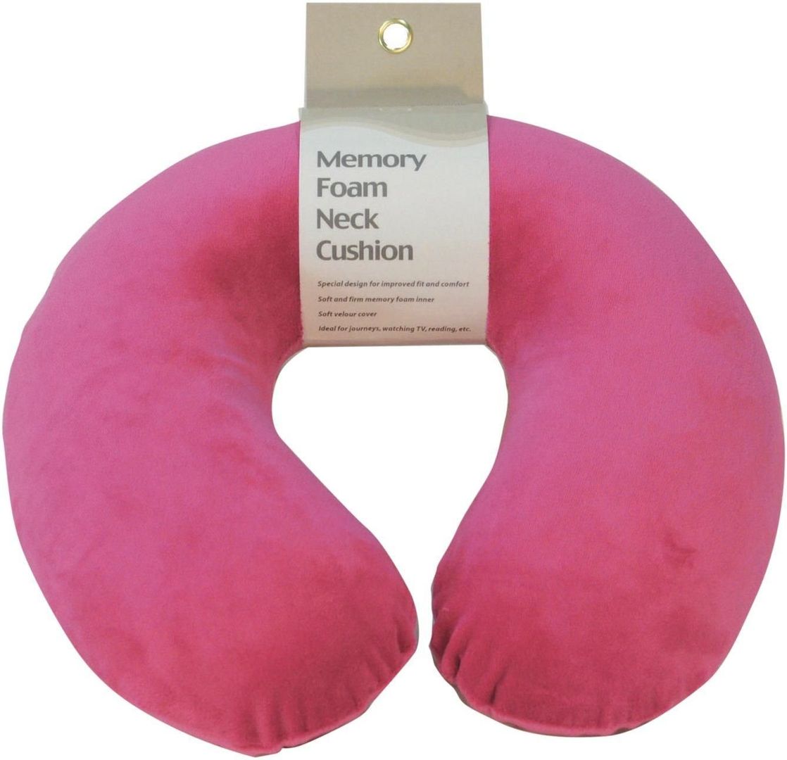 Memory Foam Neck Cushion - Hot Pink / Hot Pink - Image 1