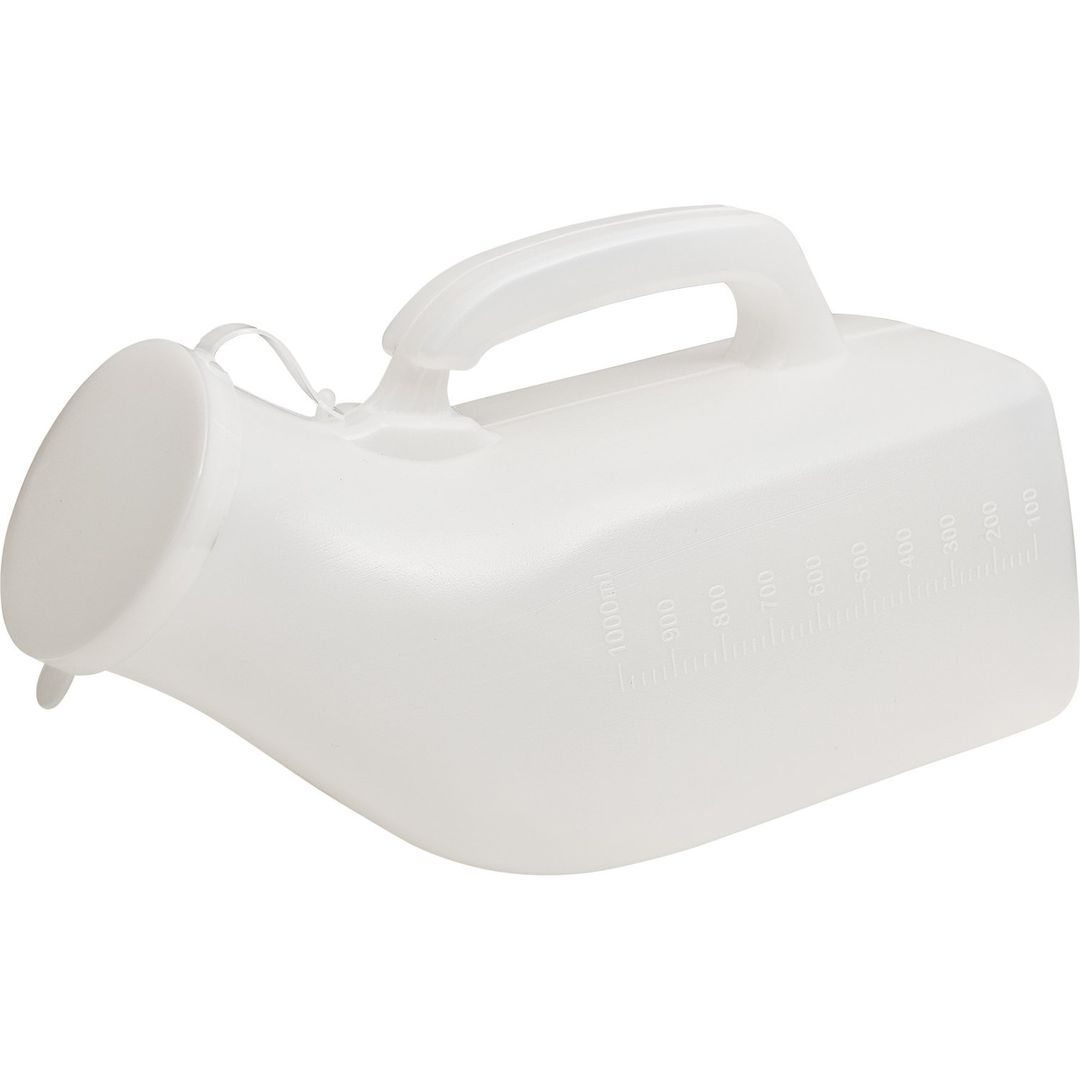 Aidapt Male Urinal 1 Litre White VR270AB - Image 1