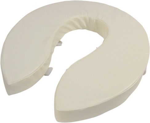 Foam Padded Raised Toilet Seat - White