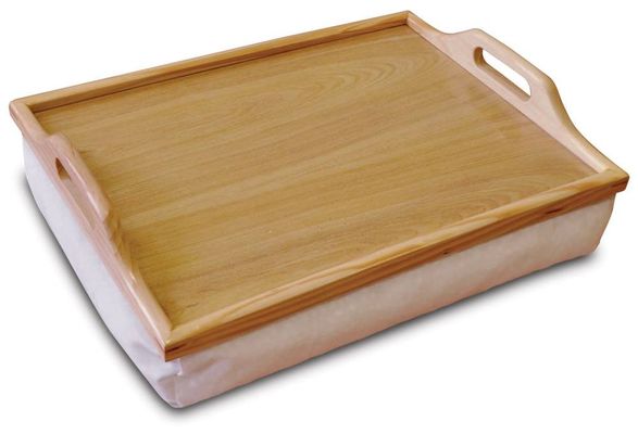 Aidapt Wooden Lap Tray with Cushion 80x400x302 Yodel in Beige