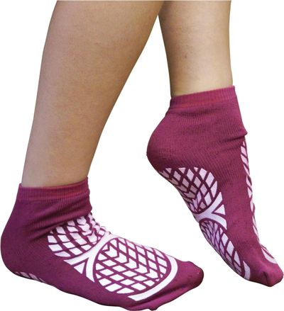 Patient Slipper Socks - Purple / Large