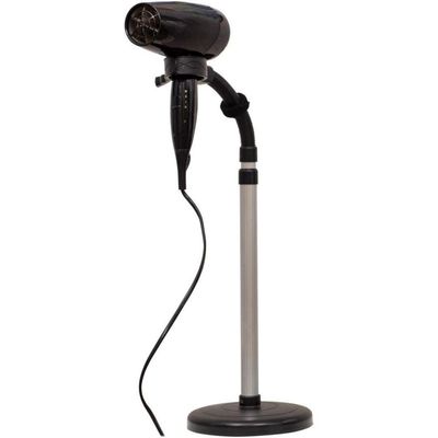 Hands Free Hair Dryer Holder - Black/Silver