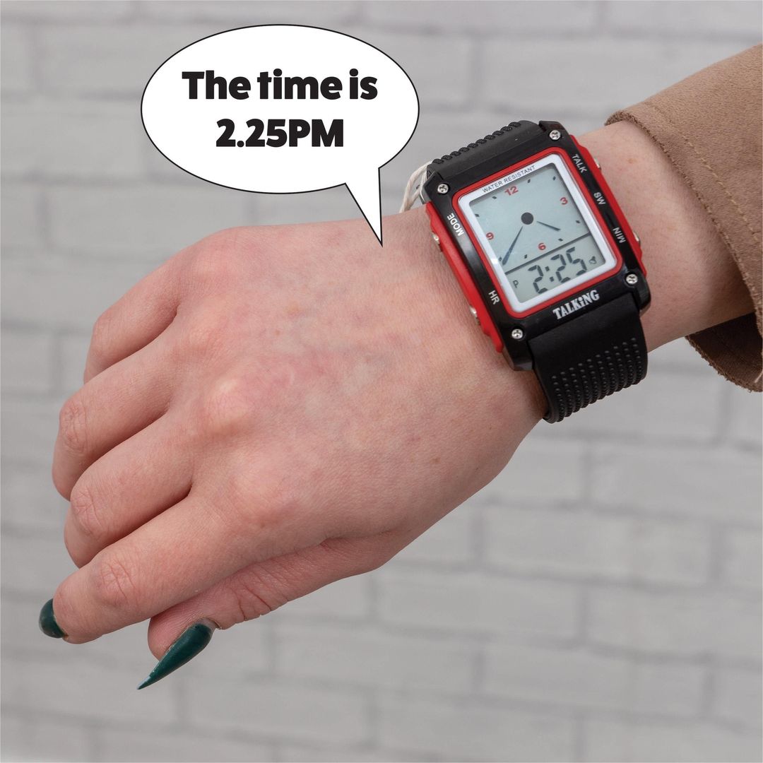 Talking Digital Watch - Black and Red - Image 1