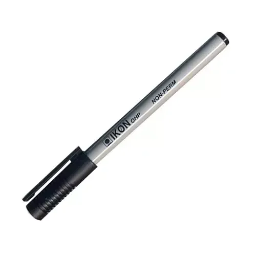 ValueX OHP Pen Non-Permanent Medium 0.7mm Line Black (Pack 10) - 742001 - Image 1