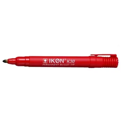 ValueX Permanent Marker Bullet Tip 2mm Line Red (Pack 10) - K30-02