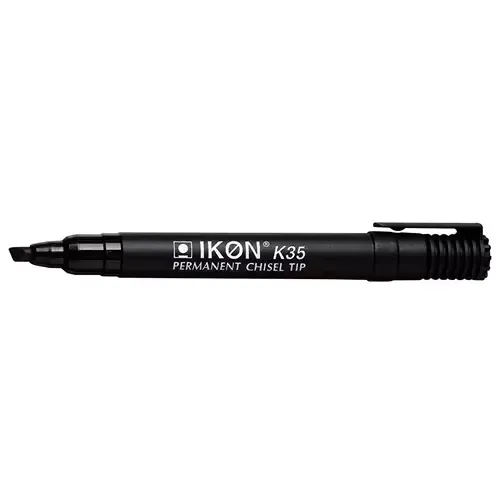 ValueX Permanent Marker Chisel Tip 2-5mm Line Black (Pack 10) - K35-01 - Image 1
