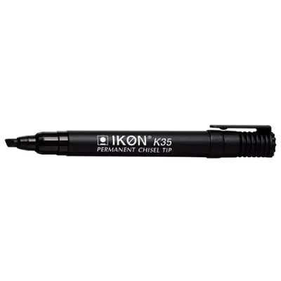 ValueX Permanent Marker Chisel Tip 2-5mm Line Black (Pack 10) - K35-01