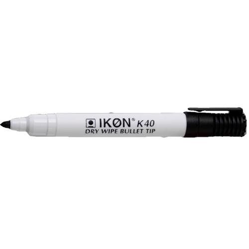 ValueX Whiteboard Marker Bullet Tip 2mm Line Black (Pack 10) - K40-01 - Image 1