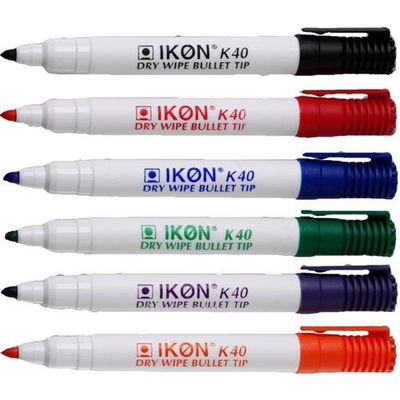 ValueX Whiteboard Marker Bullet Tip 2mm Line Assorted Colours (Pack 10) - K40-PK10
