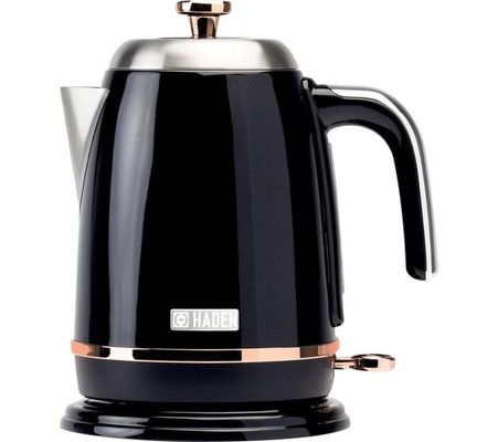HADEN Salcombe 198778 Jug Kettle - Black & Copper, Black
