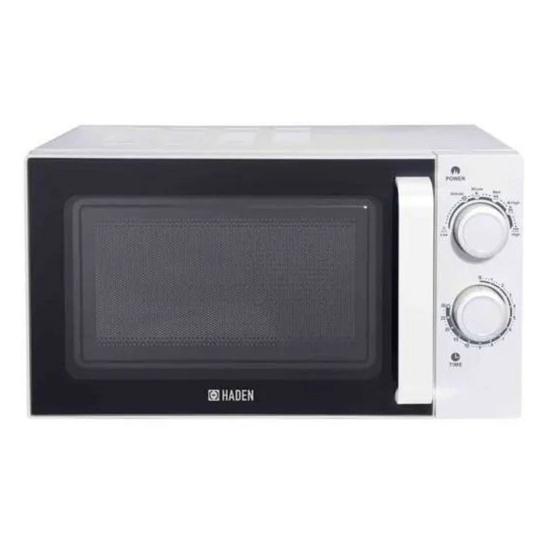 Haden 195678 20L Freestanding Solo Microwave Oven 700W Stainless Steel Interior Manual Controls White - Image 1