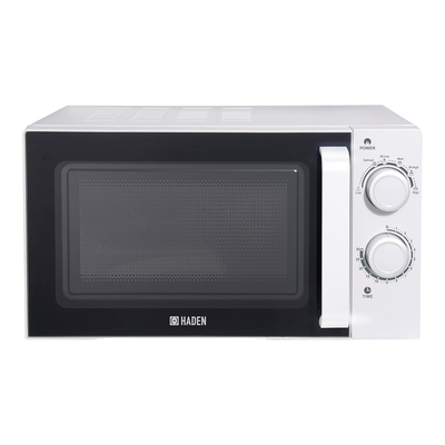 Haden 195678 20L Freestanding Solo Microwave Oven 700W Stainless Steel Interior Manual Controls White - Thumbnail 2