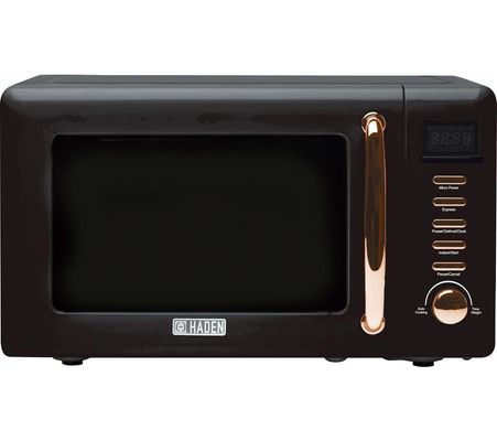 HADEN Salcombe 197061 Solo Microwave - Black & Copper, Gold,Black