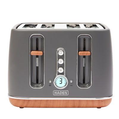 HADEN Dorchester 201317 4-Slice Toaster - Pebble Grey, Silver/Grey