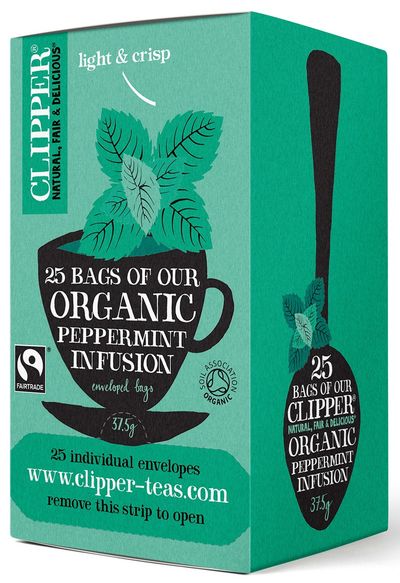 Clipper Fairtrade Organic Peppermint Tea Bags (Pack of 25) CTN409