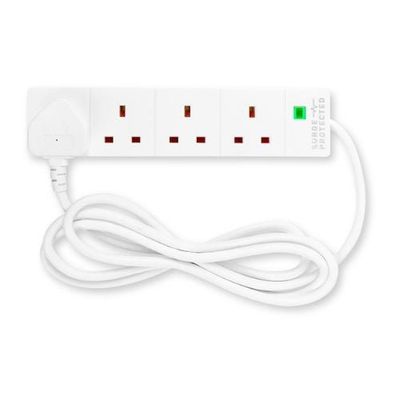 4 Way Surge Protected Extension Lead 2m