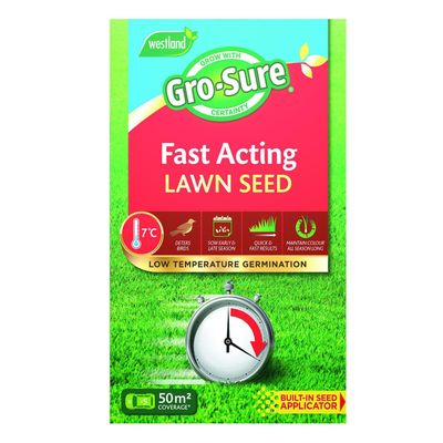 Gro-sure Fast Acting Lawn Grass Seed - Buy 1