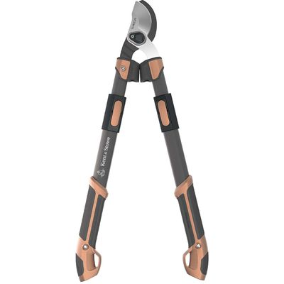 Kent & Stowe Extra Power Bypass Loppers, Telescopic Handles, 35mm Capacity - Brown