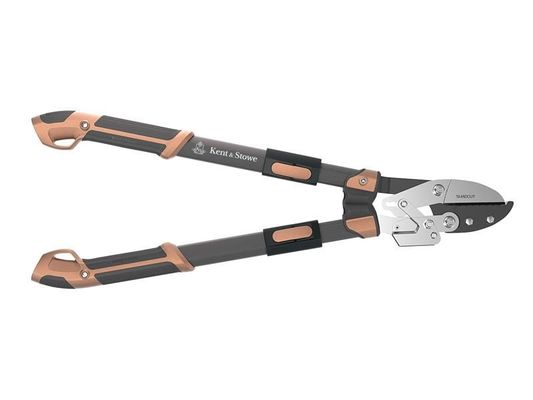 Kent & Stowe Hard Wood Extra Power Ratchet Anvil Loppers Telescopic to 45mm - Brown - Thumbnail 2